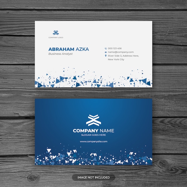 Modern blue professional business card template