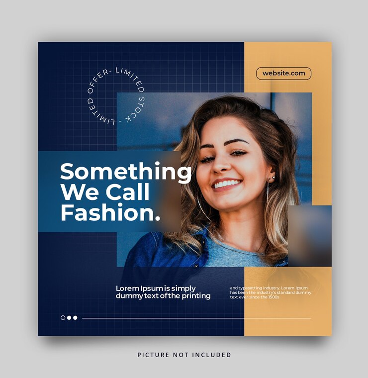 PSD 現代のぼやけたソーシャルメディアinstagramテンプレート