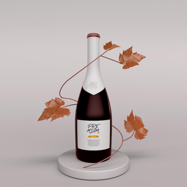 modern bottle mockup 3d render