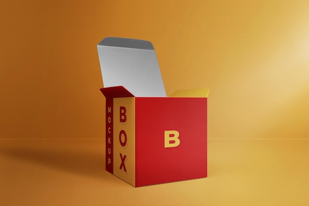 Modern box mockup 3d render