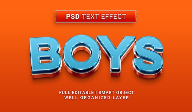 Modern boys psd-teksteffect