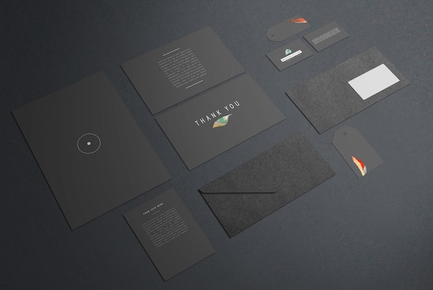 PSD modern identity mockup di branding