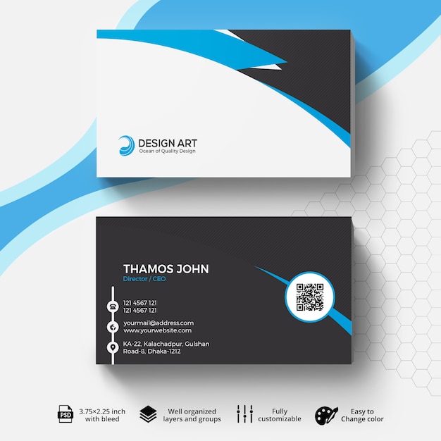 PSD modern buisness card template