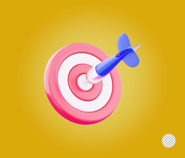 Modern bullseye dartboard icon illustration Concept of target market company growth
