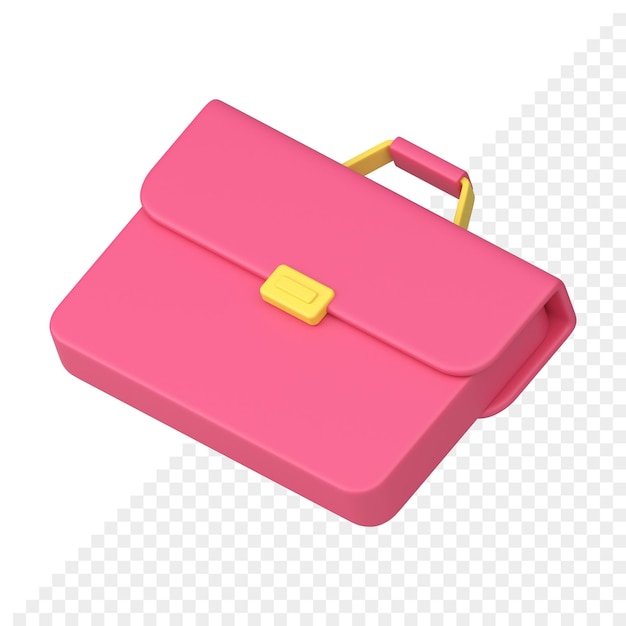 PSD Современный деловой портфель или школьная сумка для переноски документов 3d изометрическая икона
