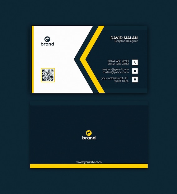 PSD modern business card design template