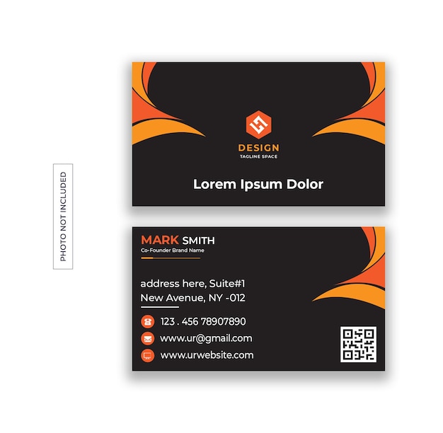 PSD modern business card design template