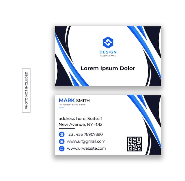 PSD modern business card design template