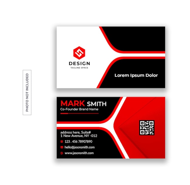 PSD modern business card design template