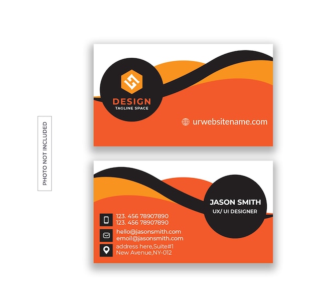 PSD modern business card design template