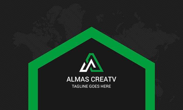 modern business card design with green logo