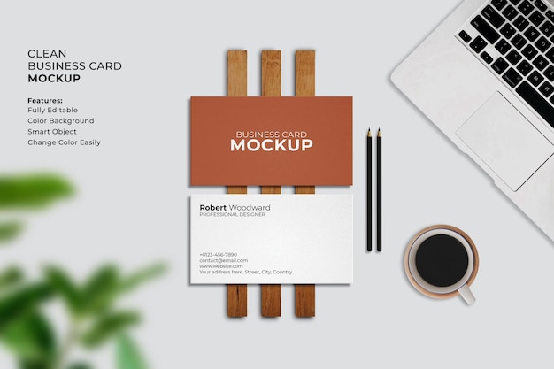 Modern business card mockup design