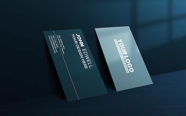 modern business card mockup front and back side
