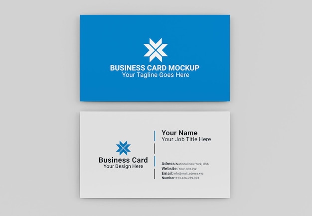 PSD modern business card mockup isolated