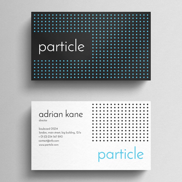 Modern business card mockup with dots