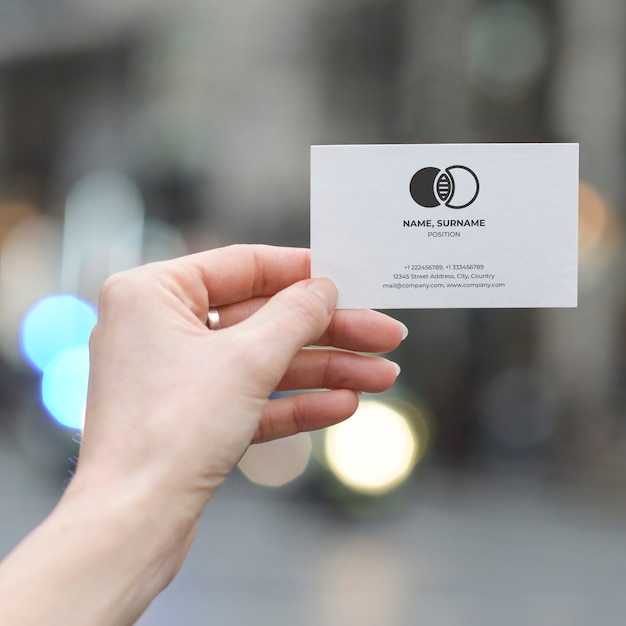 Modern business card mockup 