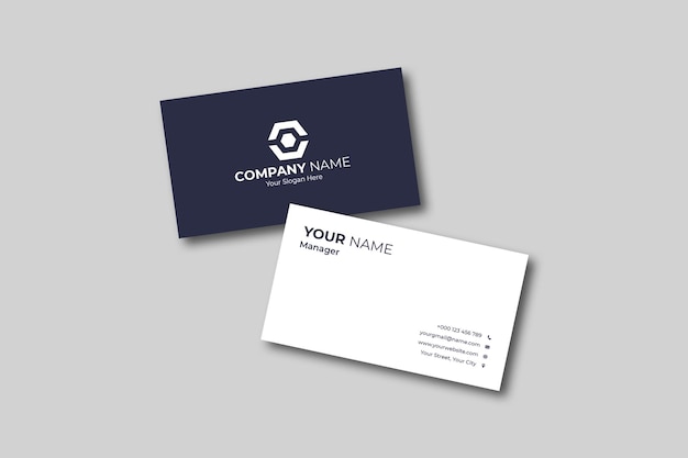 PSD modern business card mockup