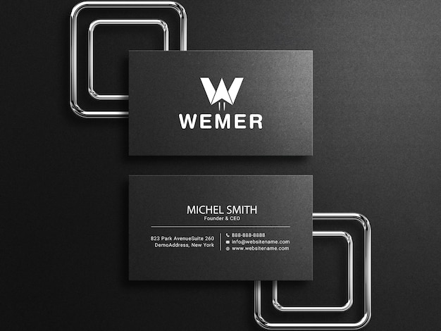 PSD modern business card mockup