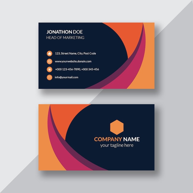 Modern business card template design