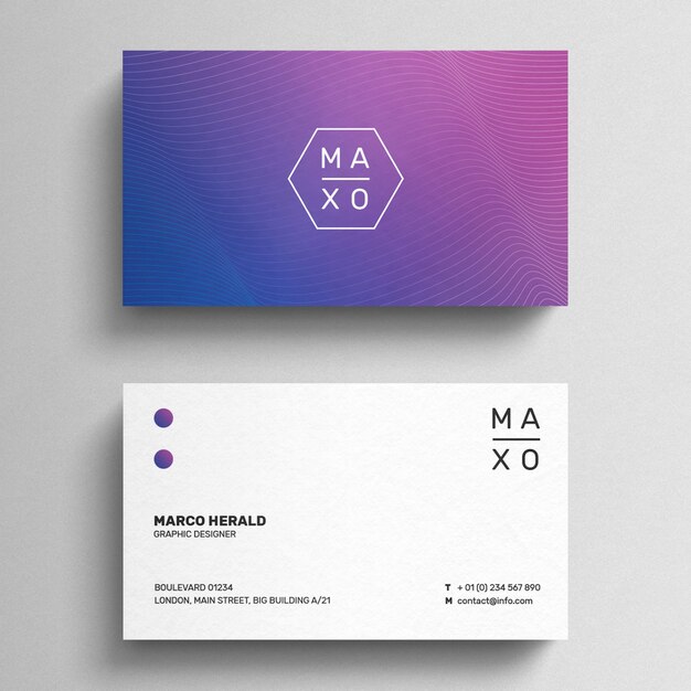 PSD modern business card template