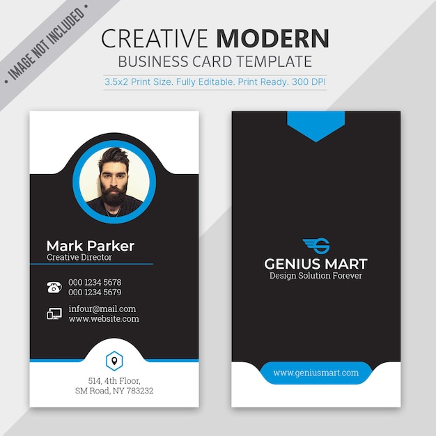 PSD modern business card template