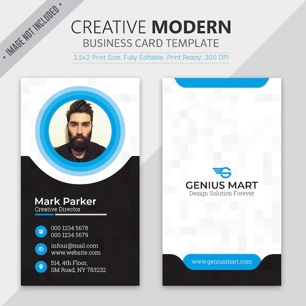 PSD modern business card template