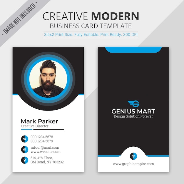 PSD modern business card template