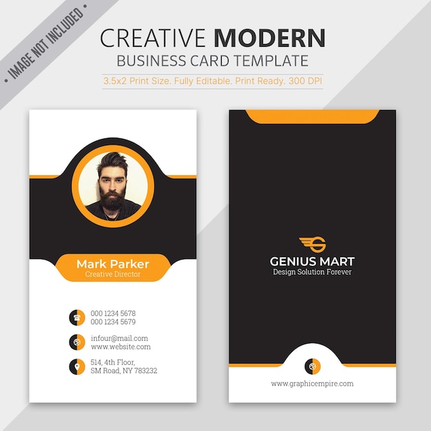 PSD modern business card template