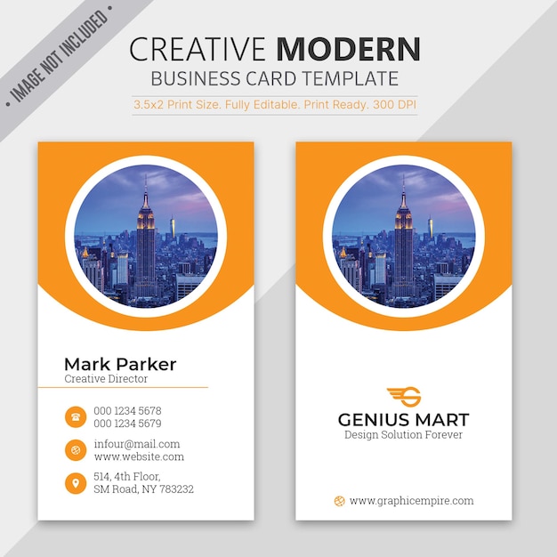 PSD modern business card template