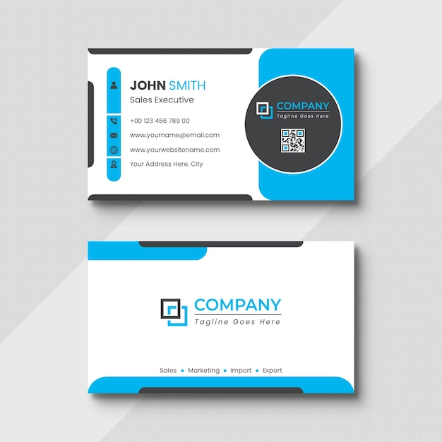 Modern business card or visiting card design in professional style