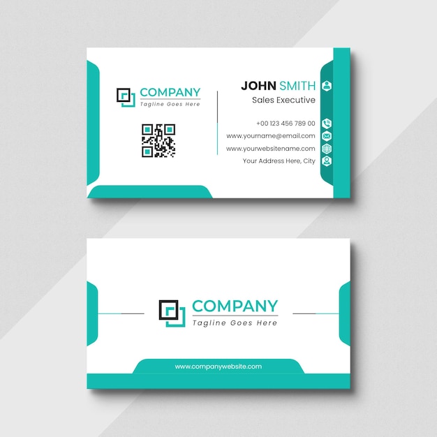 Modern business card or visiting card design in professional style