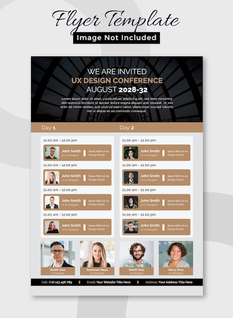 modern business conference flyer template