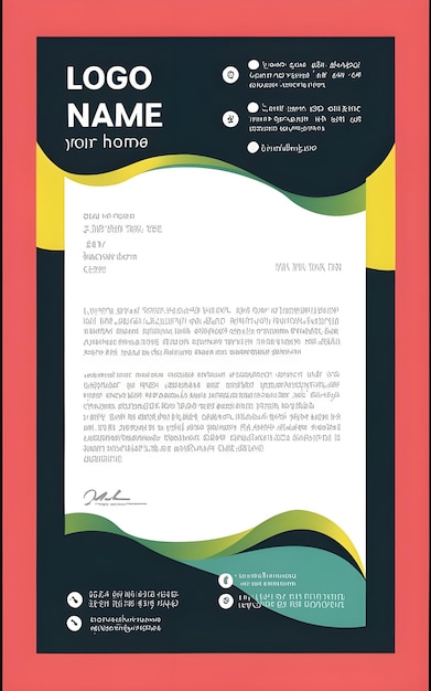 PSD modern business and corporate letterhead template psd