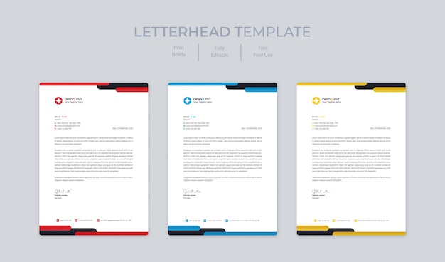Modern business and corporate letterhead template