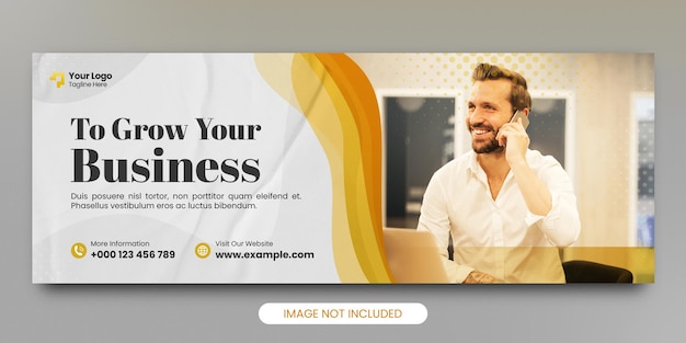 Modern business facebook cover and web banner template