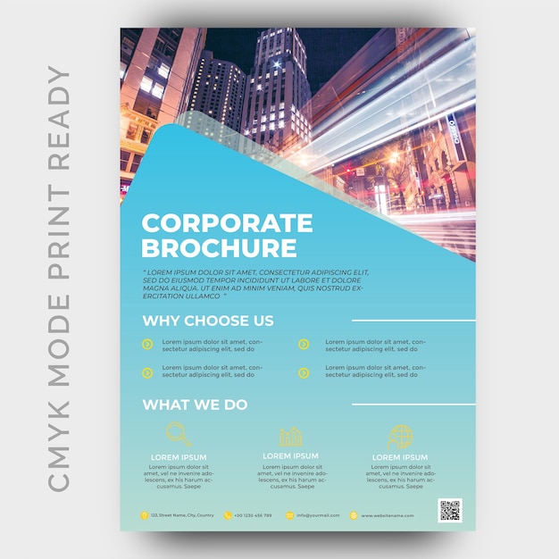 PSD modern business flyer design template