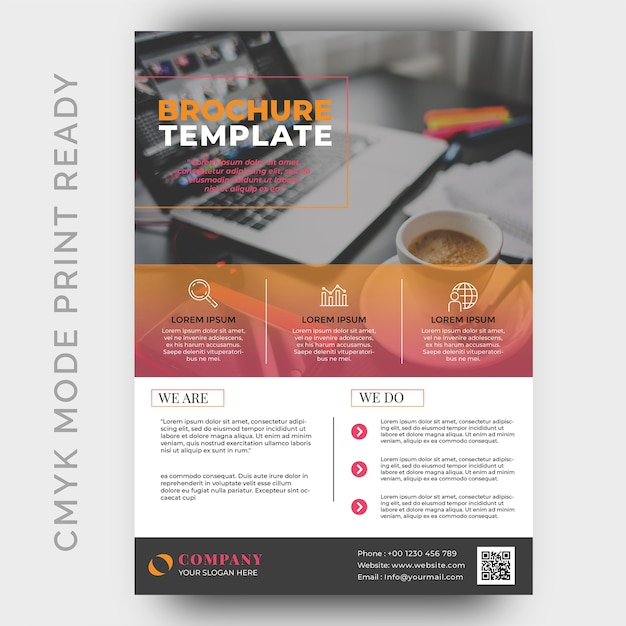 PSD modern business flyer design template