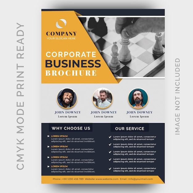 Modern business flyer design template