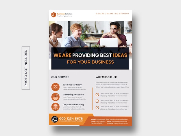 Modern business flyer template design