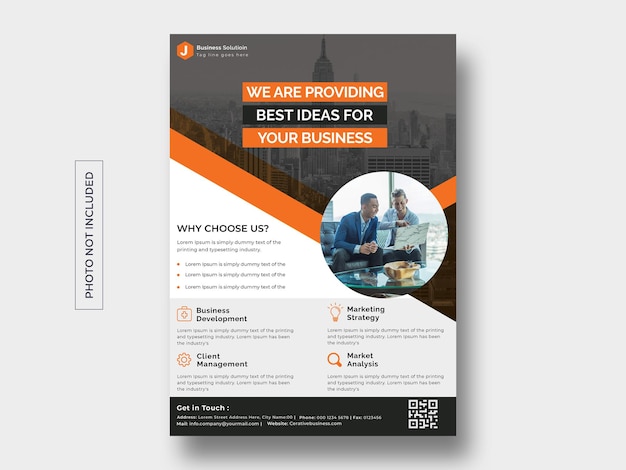 Modern business flyer template design