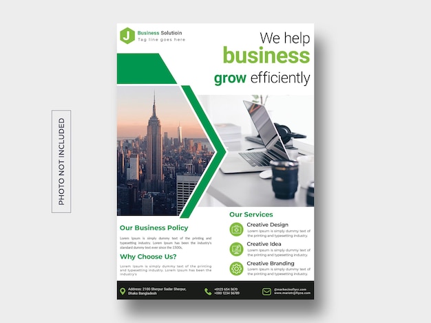 Modern business flyer template