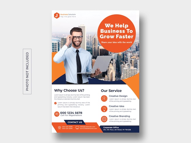 PSD modern business flyer template