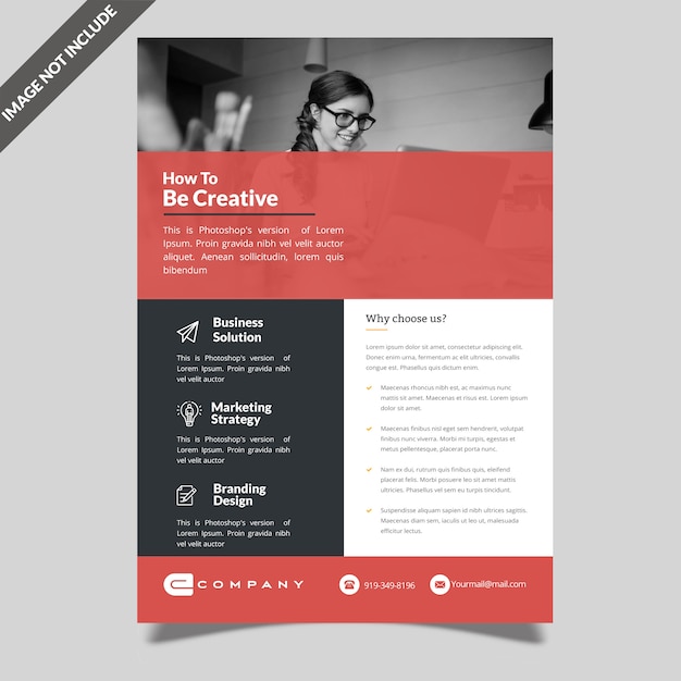 PSD modern business flyer template