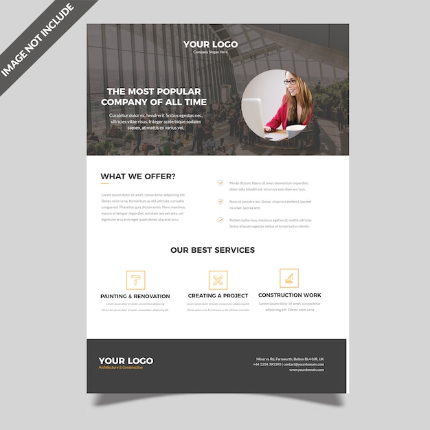 Modern business flyer template