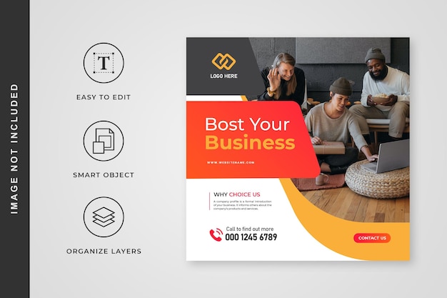 PSD modern business flyer template