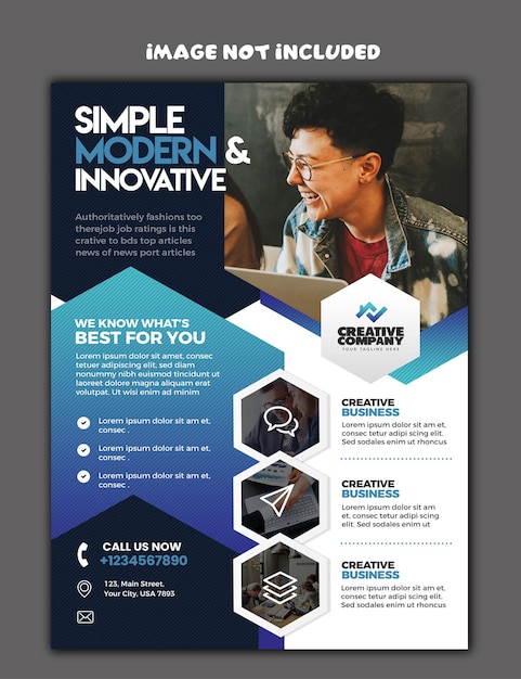 PSD modern business flyer