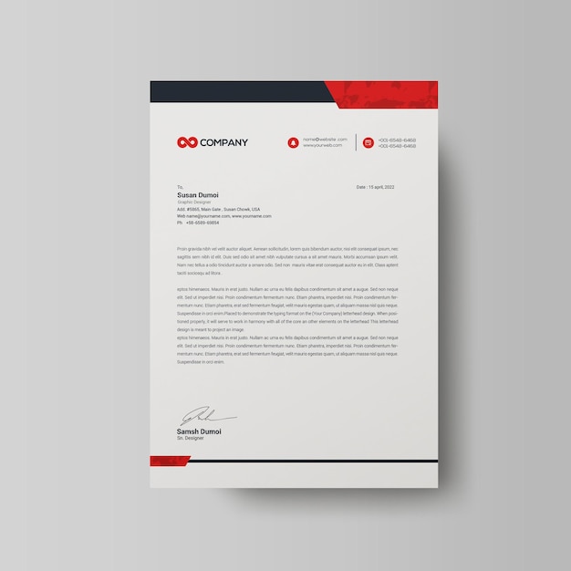 Modern business letterhead templat