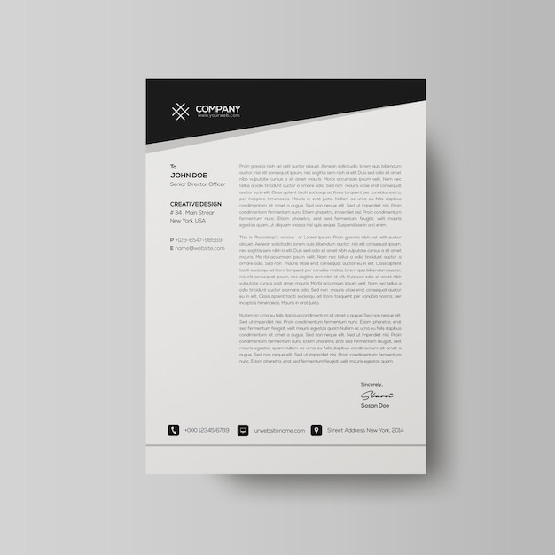 Modern business letterhead templat