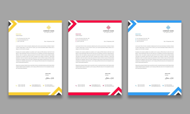 Modern business letterhead template