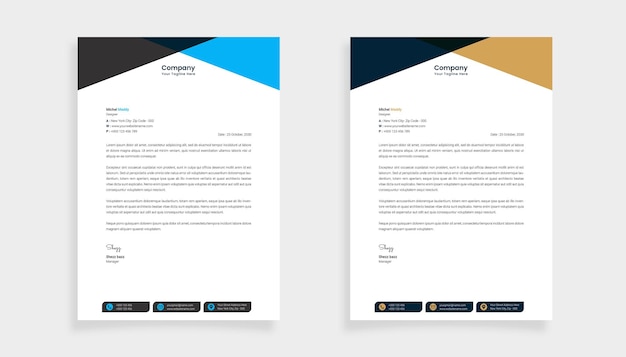 PSD modern business letterhead template